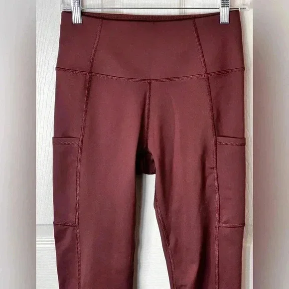 EUC Apana Yoga Pants Leggings Rust Color Sz Small Women’s Full Length Spandex - Picture 4 of 5